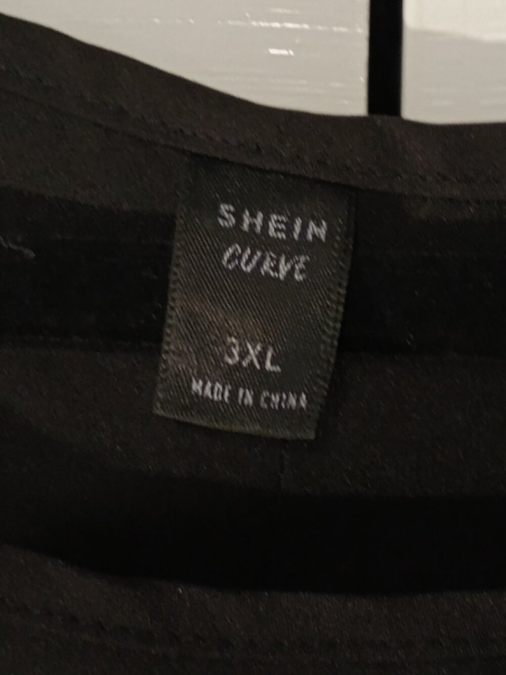 SHEIN Curve 3XL Black Peplum Babydoll Blouse Ruffle Sleeve Round Neck Top Plus S - Picture 7 of 7
